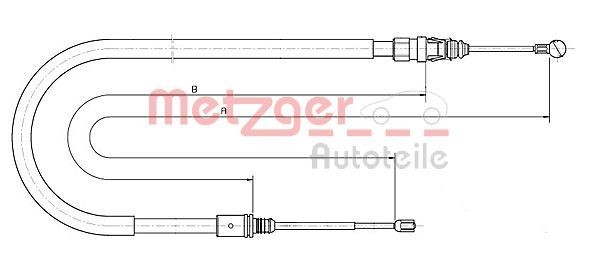 Metzger Seilzug, Feststellbremse 10.6224 FüR Peugeot-image