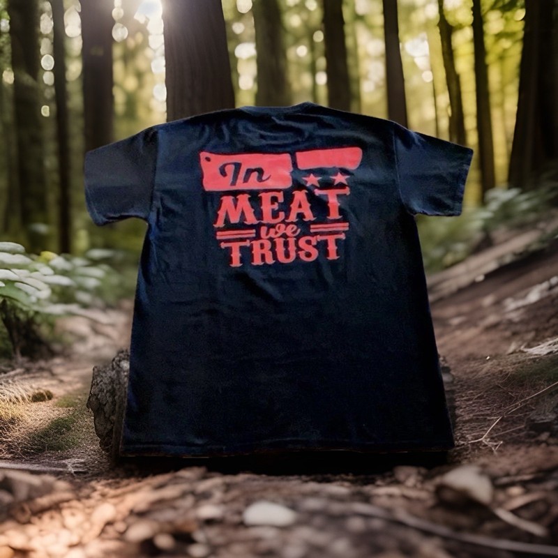 Famous Dave's Legendary Pit Bar-B-Que T-Shirt, In Meat We Trust, Medium Tee