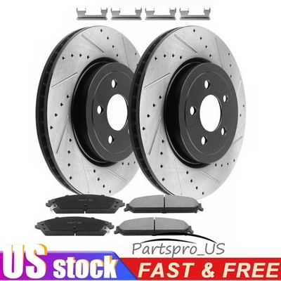 12.6'' Rear Drilled Rotors Pads for Chrysler 300 Magnum Dodge Charger Challenger 
