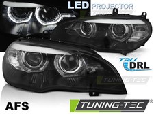 VOLL LED Angel Eyes Scheinwerfer für BMW X5 E70 07-13 schwarz