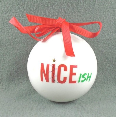 2023 CVS new 4'' ROUND NICE-ISH ORNAMENT naughty nice list Christmas xmas NEW NIB