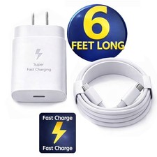 25W Type USB-C Fast Wall Charger Cable For iPhone 17 16 15 14 13 12 Pro Max Air