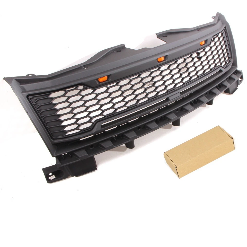 Rejilla delantera negra apta para Ford Edge 2007-2010 rejilla de parachoques superior con luces LED Foto 3 de 4