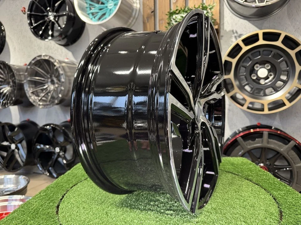 4X R18 Pouce 5X108 Volvo XC90 Style Noir Poli Roues : Pour XC40 XC60 V70 - Photo 4/4