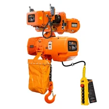 1 ton 2200 lb Electric Chain Hoist Power Trolley 208~240/440~480V 20 ft. G10