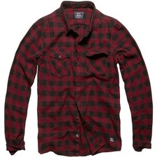 Vintage Industries Chemise Harley Homme Flanelle Àcarreaux Red Checkered
