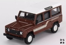 Miniature Car 1/64 Land Rover Defender 110 1985 County Wagon LHD Russet Mini GT