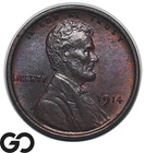 1914 Lincoln Cent Wheat Penny, Beautiful Choice BU++