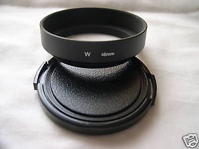 New Metal 46mm Screw-in Wide Angle Lens Hood + Cap E46 - 第 1/1 張圖片