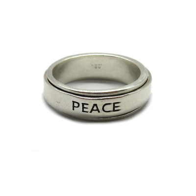 Sterling Silver Spinner Ring Solid 925 Peace R001848 Empress