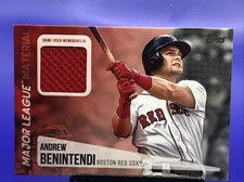 Andrew Benintendi 2019 Topps Major League Material GU JERSEY RED SOX ROYALS