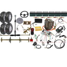Full 72V 1000W DC Brushless Motor Rear Axle Kit Pedal/Grip for 4 Wheeler ATV UTV