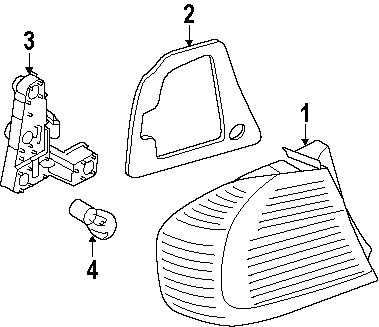BMW NEW GENUINE 3 E90 05-08 RIGHT O/S REAR OUTER TAILIGHT BULB SOCKET 6937474 - Picture 3 of 3
