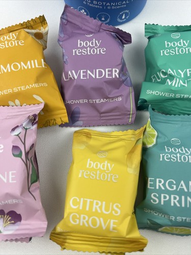 6 Pack Body Restore Shower Steamers Aromatherapy Mothers Day Gifts, Relaxation - Picture 3 of 6
