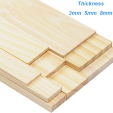 Pine Wood Sheet Craft Model Ship Board Panel 3mm 5mm 8mm Thick for DIY