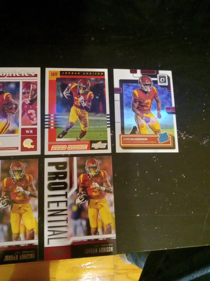 JORDAN ADDISON RC 2023  CARD LOT (7) OPTIC SCORE BLACK - Image 2 of 2