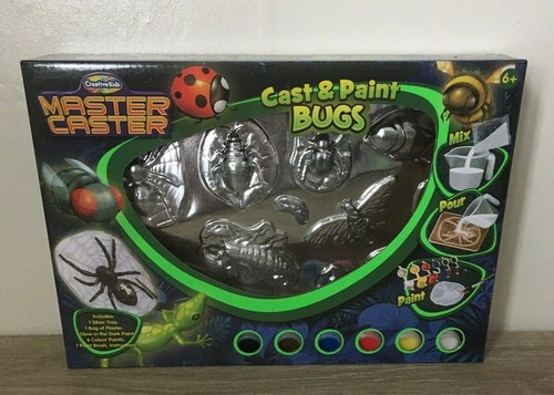CREATIVE KIDS MASTER CASTER BUGS CAST & PAINT SET BNIB 13 MOULDS GIFT XMAS NEW - Picture 3 of 7