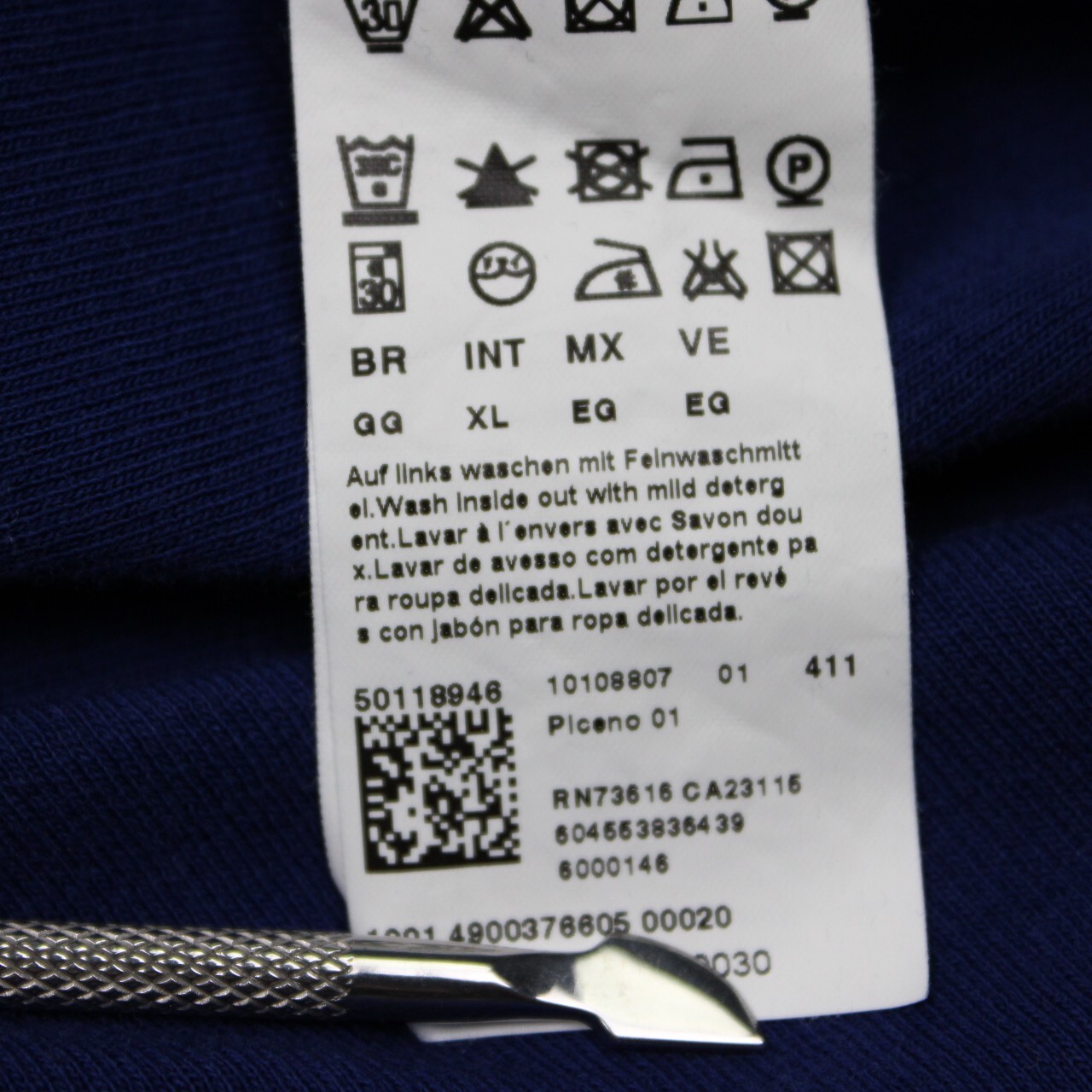 BOSS Hugo Boss Piceno Sweatshirt Mens XL Blue Regular Fit 1/4 Snap L/S Pullover