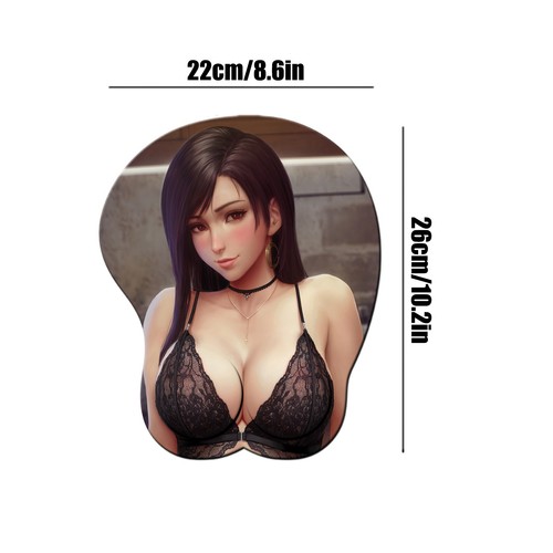 Sexy Tifa Lockhart Anime Silikon Mousepad Cartoon Top 3D Gaming Mauspad - Bild 3 von 5
