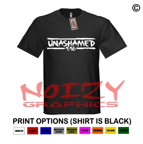 Unashamed #13 Romans 116 Shirt Black 