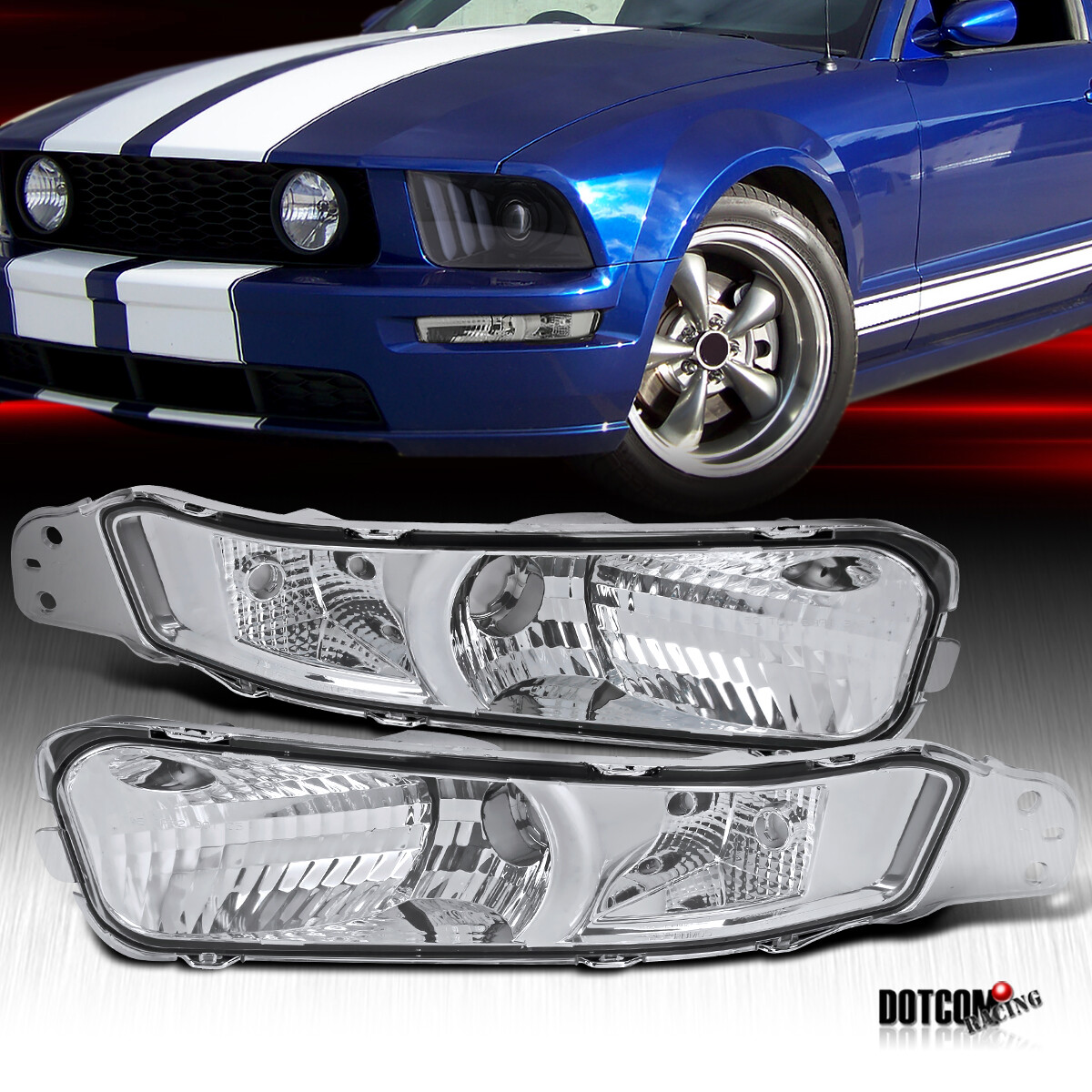 Fit 2005-2009 Ford Mustang Front Bumper Signal Lights Parking 