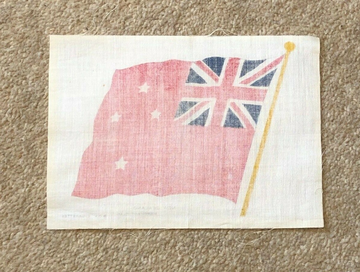 bdv cigarettes silk cigarette cards Antique Silk BDV Cigarettes Cigarette Card with New Zealand Merchant Flag