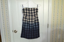 NEW GAP PLAID STRAPLESS DRESS SZ-2