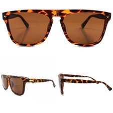 Retro Fashion Indie Tortoise  Flat Top Classic Vintage Womens Hipster Sunglasses