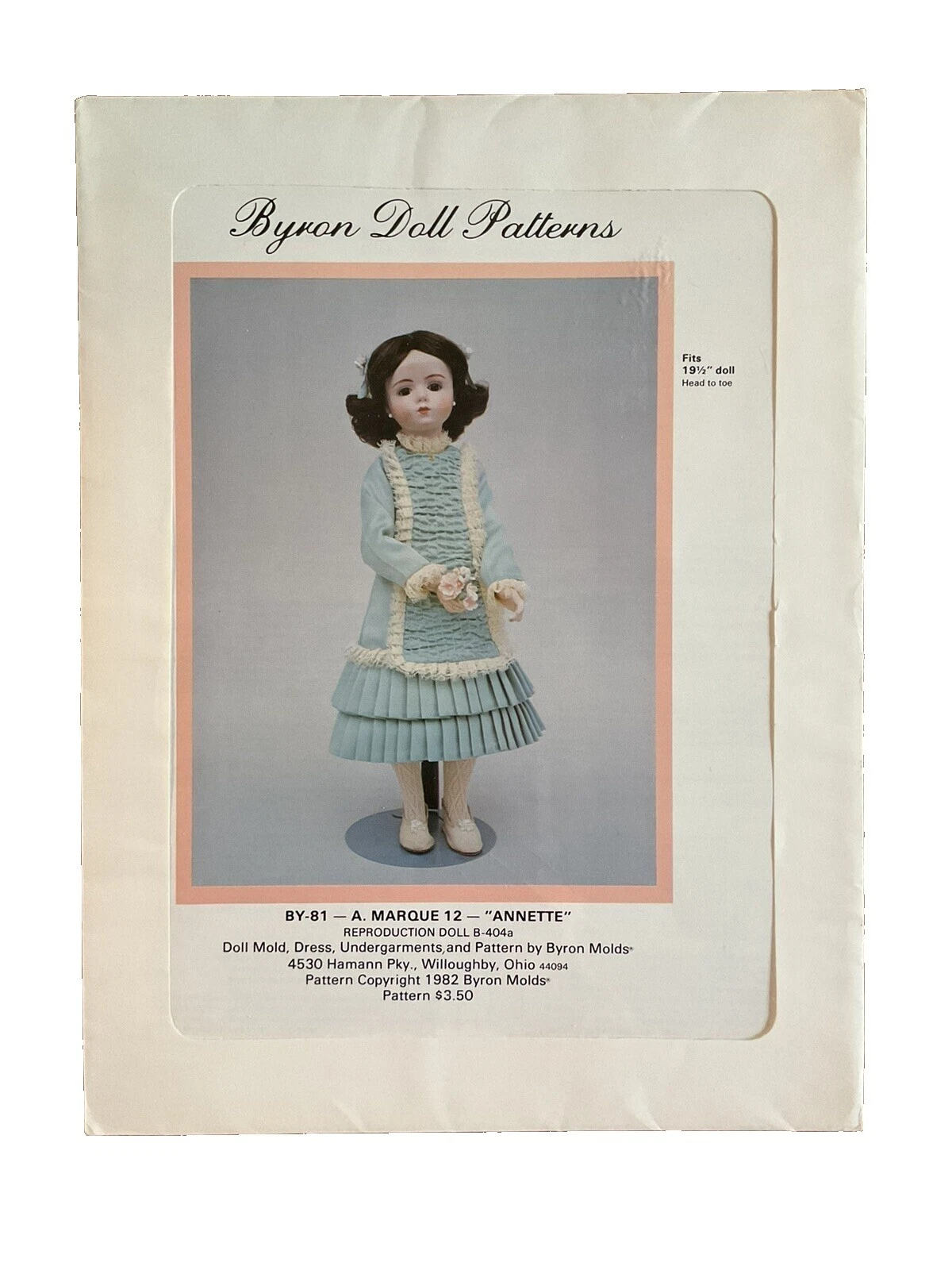 Patrones de costura para Ropa de muñecas Byron hembra