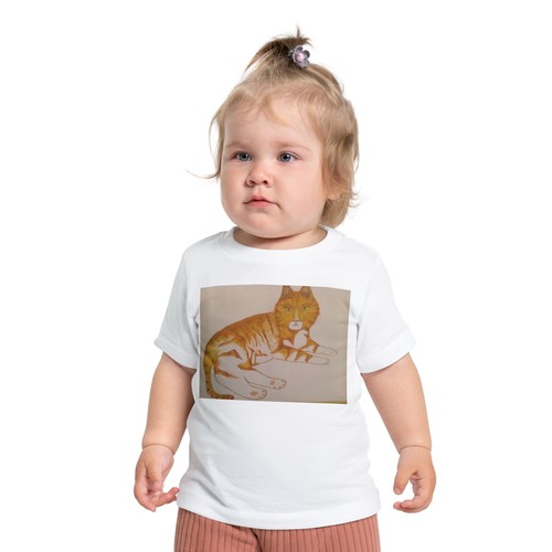 Cute Cat Graphic Baby T-Shirt - Adorable Outfit for Little Ones - Picture 4 of 5