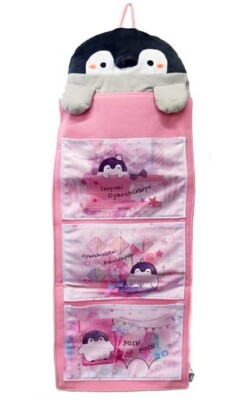 Koupen chan Pink Baby Penguin Plush Wall Pocket NEW