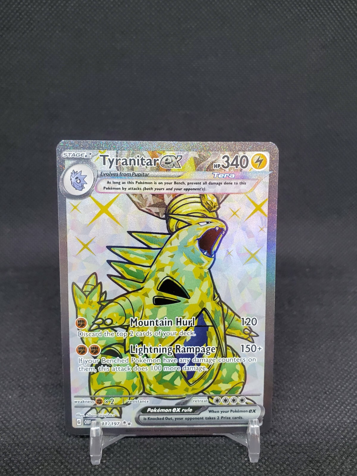 Carta Pokémon - Tyranitar ex 211/197 - Obsidiana em Chamas - Copag Escala  Miniaturas by Mão na Roda 4x4