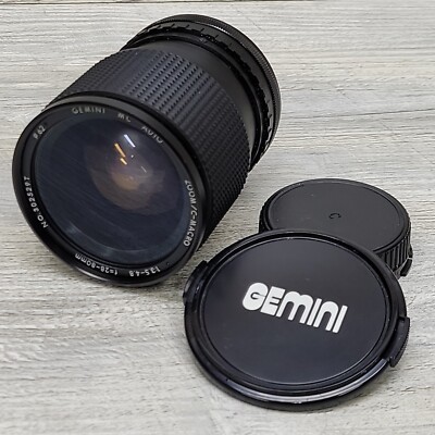 Gemini MC Auto Zoom C-Macro 1:3.5-4.8 f=28-80mm Ø62 Camera Lens And Caps Vintage