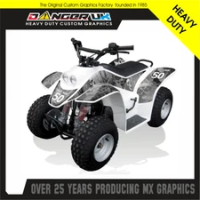 QUADZILLA BUZZ 50 QUAD GRAPHICS KIT DECALS STICKERS CUSTOM NAME NUMBER