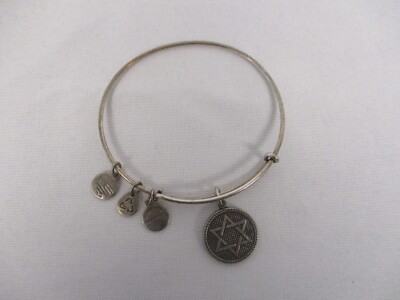 2015 ALEX AND ANI JUDAICA STAR OF DAVID CHARM BRACELET