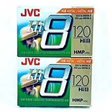 JVC Hi8 Metal 120 Minute Video Camcorder Cassette Tape Blank New Sealed 2 Pack