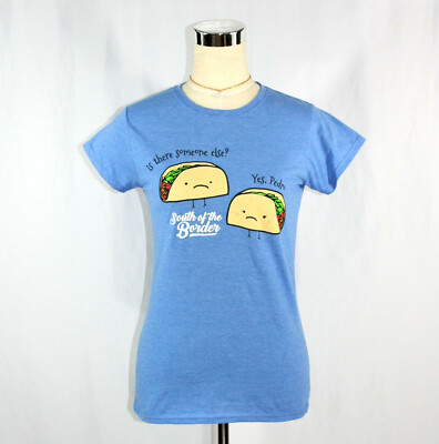South of Border Pedro Taco Cotton Blend Gildan Softstyle Womens T Shirt M Whimsy