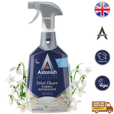 Astonish Fabric Refresher Spray erfrischende Kleidung weiße Blumen Duft 750ml