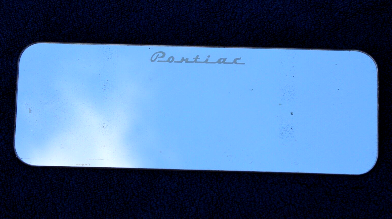 Pontiac Visor Mirror Vanity Accessory Badge GM Detroit Chief Bonneville Script