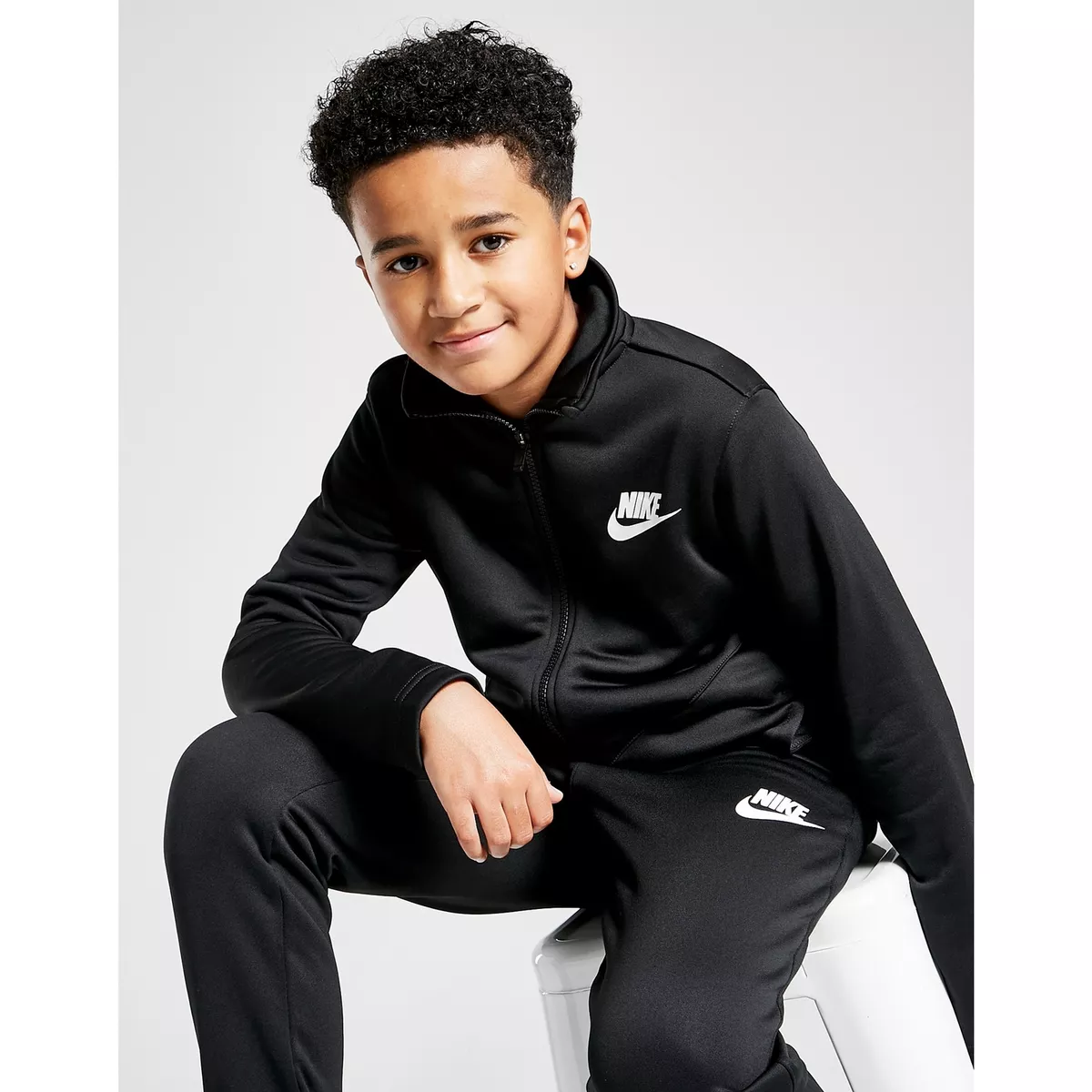 Boys Nike Tracksuit Bottoms Top Jacket Pants Black Kids Junior 10-11 eBay