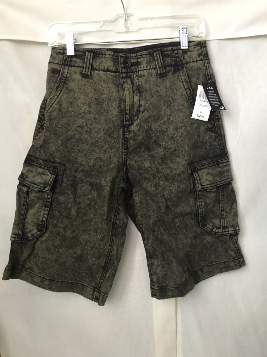 XXX RUDE OLIVE BLACK WASH CARGO SHORT HOT TOPIC.SOLD OUT STYLE! NEW W/TAGS! S 26 View 4