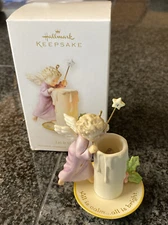 HALLMARK Keepsake Christmas Ornament- Let it Shine - Angel Lighting Candle -2008