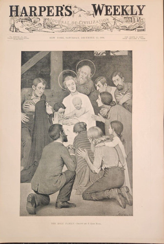 Holy Family By F Luis Mora Christmas Perth Amboy New York Harper's Weekly 1894