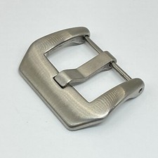 HEAVY 20MM S/STEEL TANG CLASP BUCKLE FOR PANERAI 40 42MM LEATHER RUBBER STRAP