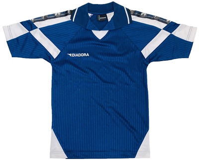 Diadora Trevi 190 Soccer Team Jersey Futbol Polo Shirt Navy Blue