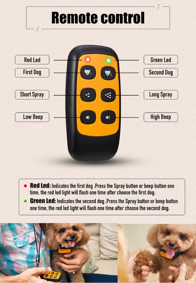 2-IN-1 AUTOMATIC ANTIBARK COLLAR OR REMOTE CONTROL DOG OBEDIENCE SPRAY TRAINING - Image 4 of 4