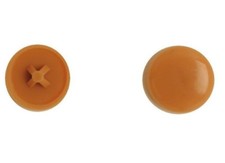Plastic Pozi Screw Cap Covers Push Fit 6g or 8g Screws Grey, Brown