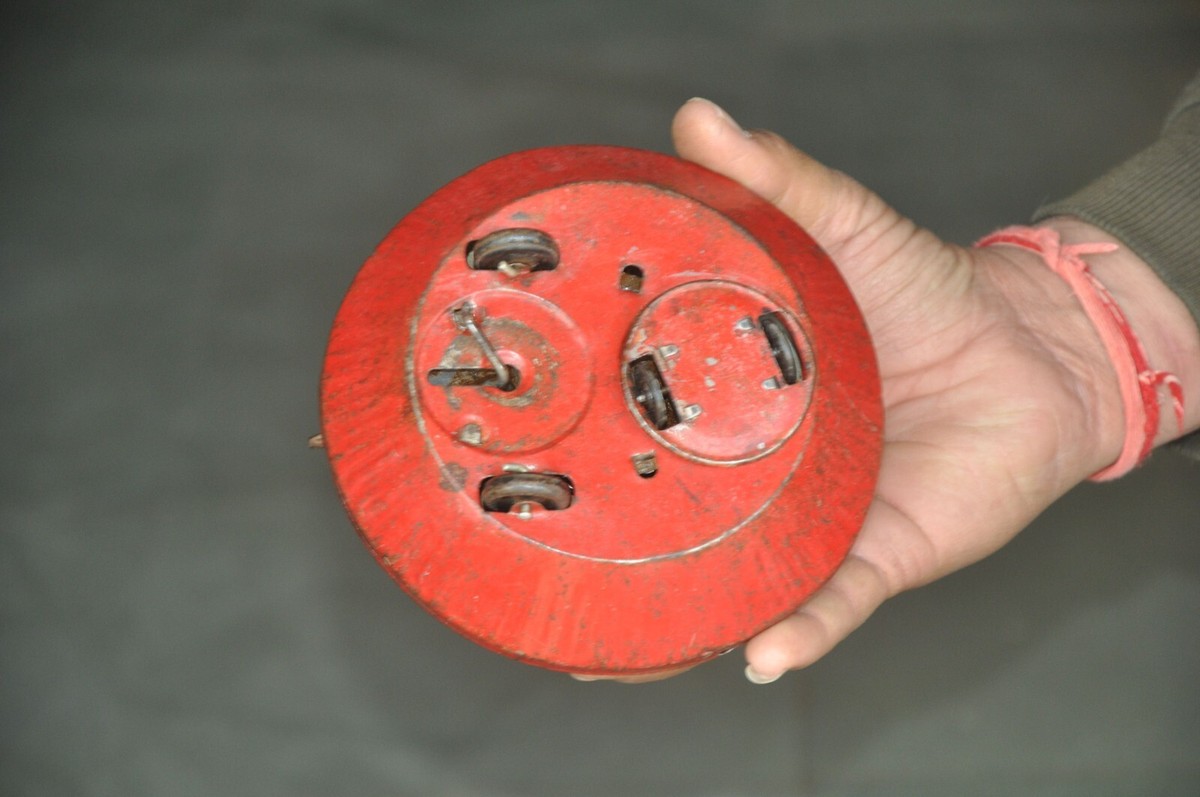 Vintage X- 15 Spaceship Round Mechanical System Litho Tin Vintage X- 15 Spaceship Round Mechanical System Litho Tin