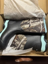 TIDEWE Men's Size 10 Camo Rubber Hunting Rain Boots Waterproof