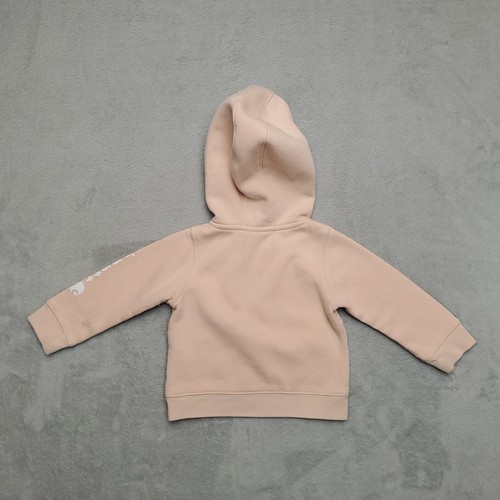 Carhartt Jacket Boys 12M Light Orange Hooded 1/2 Zip Sweatshirt Kids Youth - Picture 5 of 7